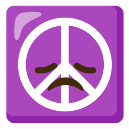 disappointed face and peace symbol