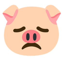 disappointed face and pig face