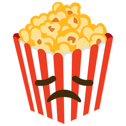 disappointed face and popcorn