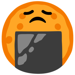 disappointed face and rice cracker