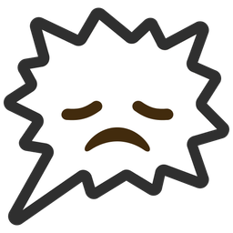 Disappointed face and Right anger bubble