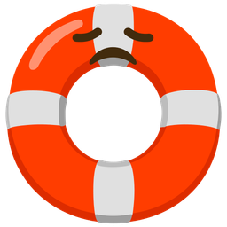 disappointed face and ring buoy