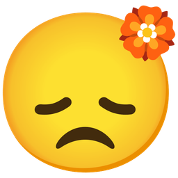 disappointed face and rosette