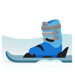 disappointed face and skis