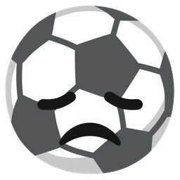 disappointed face and soccer ball