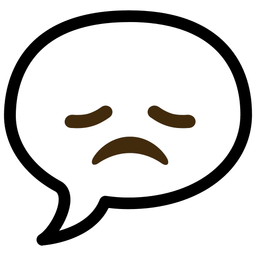 Disappointed face and Speech balloon