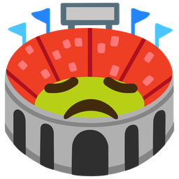 disappointed face and stadium