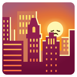 disappointed face and sunset