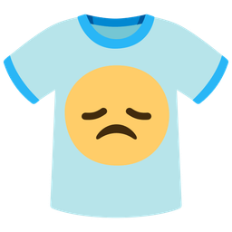 disappointed face and t-shirt