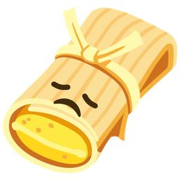 disappointed face and tamale
