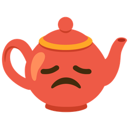 disappointed face and teapot