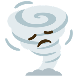 disappointed face and tornado