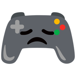 disappointed face and video game