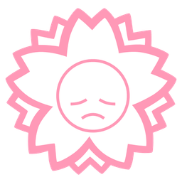 disappointed face and white flower
