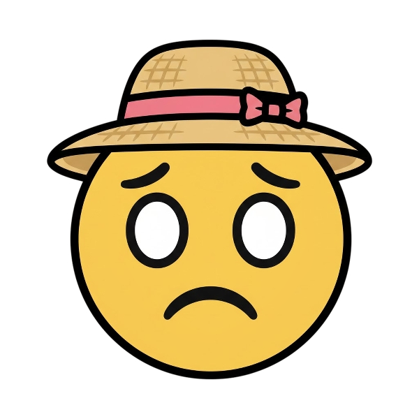 Disappointed face and Woman’s hat