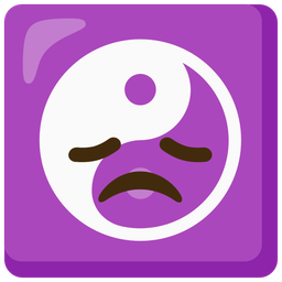 disappointed face and yin yang