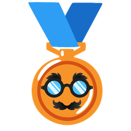 disguised face and 3rd place medal