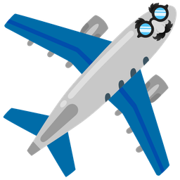 disguised face and airplane