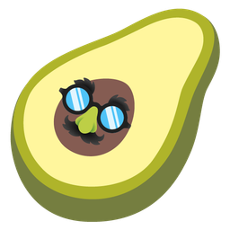 disguised face and avocado