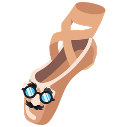 disguised face and ballet shoes