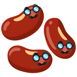 disguised face and beans