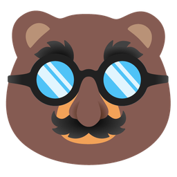 disguised face and bear