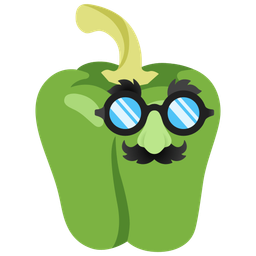 Disguised face and Bell pepper