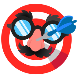 Disguised face and Bow and arrow