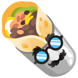 disguised face and burrito