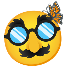 disguised face and butterfly