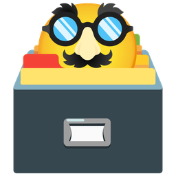 Disguised face and Card file box