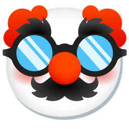 disguised face and clown face