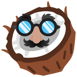 disguised face and coconut