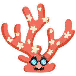 disguised face and coral