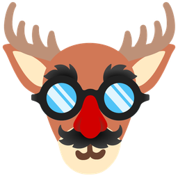 disguised face and deer