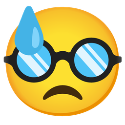 disguised face and downcast face with sweat