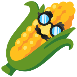 Disguised face and Ear of corn