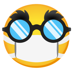 disguised face and face with medical mask