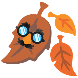 disguised face and fallen leaf