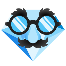 disguised face and gem stone