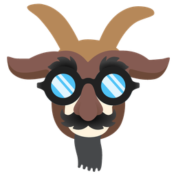 disguised face and goat