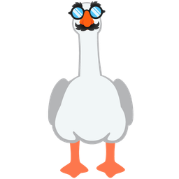 disguised face and goose