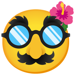 disguised face and hibiscus