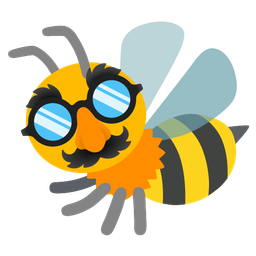 disguised face and honeybee