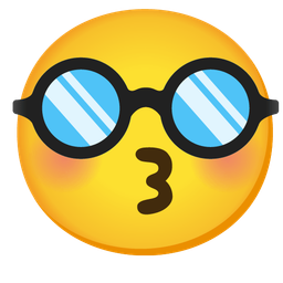 Disguised face and Kissing face with closed eyes