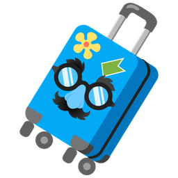 disguised face and luggage