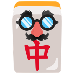 Disguised face and Mahjong red dragon