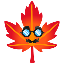 disguised face and maple leaf