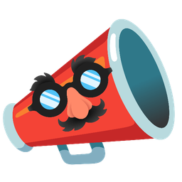 disguised face and megaphone