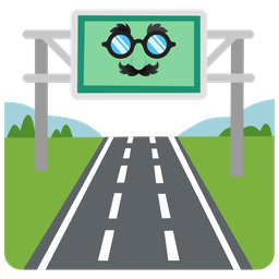 disguised face and motorway